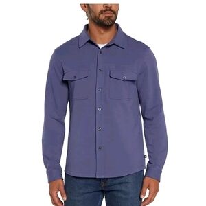Gap Men's Blue Button-Up Shirt with Chest Pockets